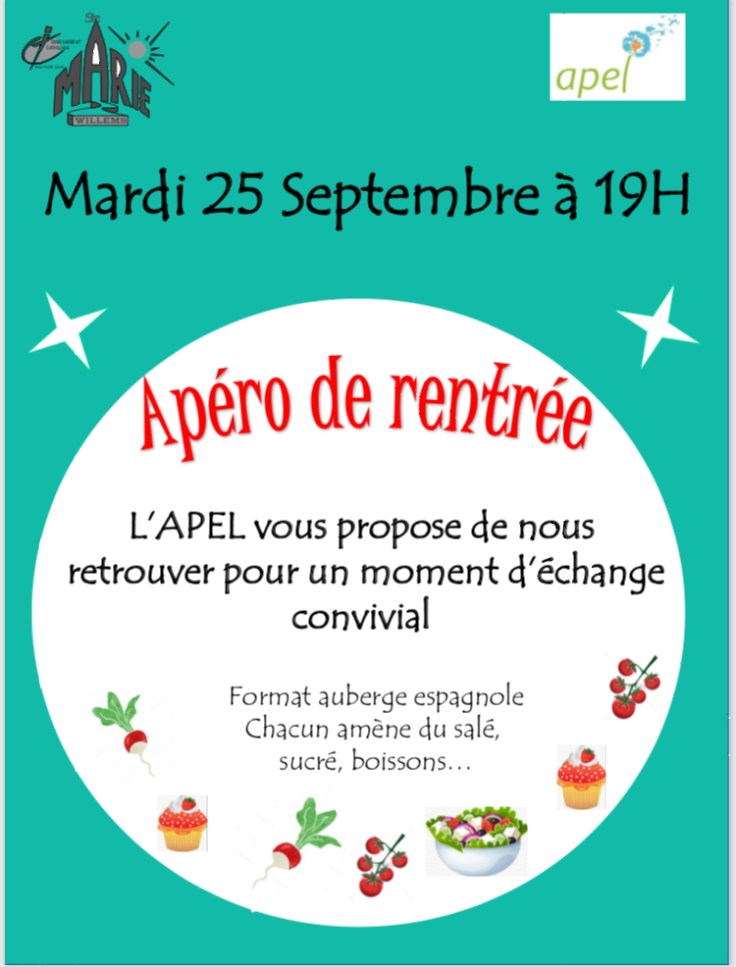 Apéro de rentrée APEL
